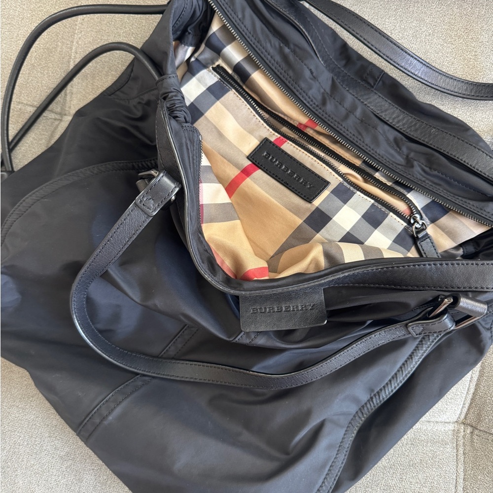 Burberry Black Nylon and Leather Buckleigh Tote - Picture 1 of 11